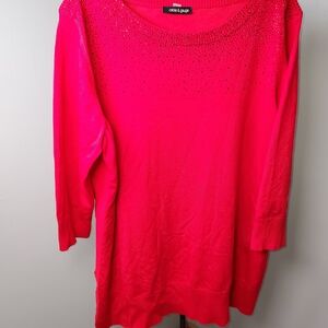 Cable & Gauge Pink Crew Neck Sweater